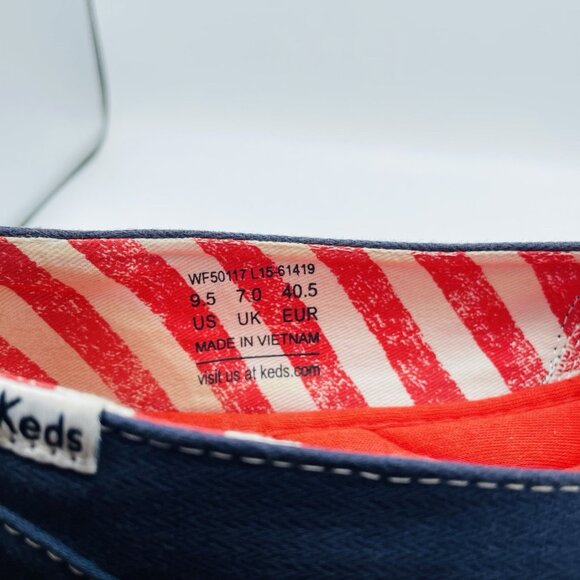 Keds Womens Shoes Size 9.5 Navy Blue Flat Slip On Comfort Walking Ortholite - Picture 10 of 11